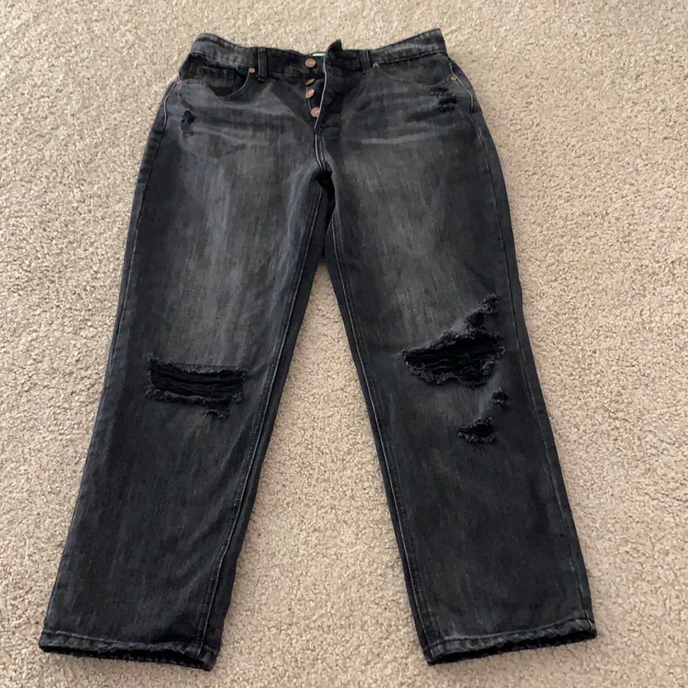 Bohme straight leg distressed jeans